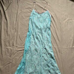 Vintage Betsey Johnson Teal Slip Dress